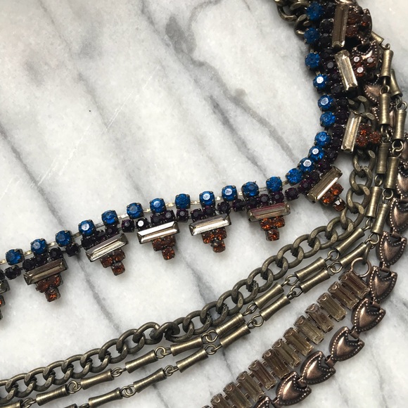 Mixed rhinestone necklace - Picture 3 of 5